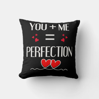 Jij + Ik = Perfectie - Schattige koppelontwerp Kussen