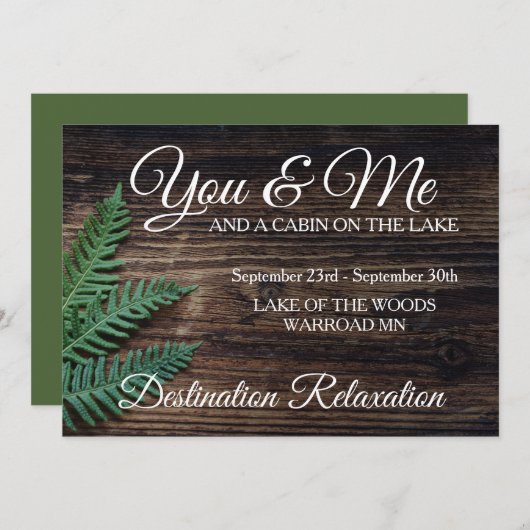 Jij & ik Rustic Kaart (Voorkant / Achterkant)