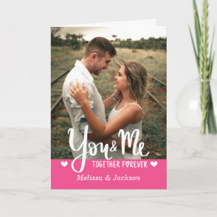 Jij & Ik Samen Voor Altijd Foto Roze Valentijn Kaart