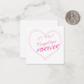 Jij? Ik? Voor altijd samen? Notitiekaartje (Voorkant / Achterkant in situ)