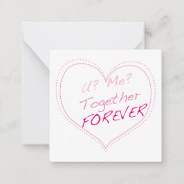 Jij? Ik? Voor altijd samen? Notitiekaartje
