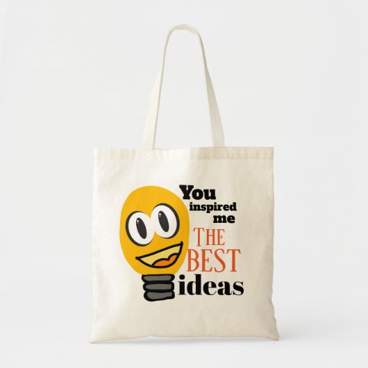Jij inspireert de beste ideeën tote bag (Voorkant)