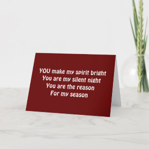 "JIJ" IS DE REDEN VOOR MIJN SEIZOEN-KERST LIEFDE FEESTDAGEN KAART