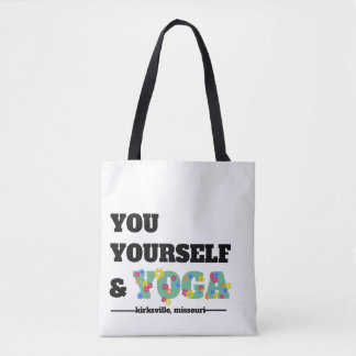 Jij, jezelf en Yoga Floral Canvas tas