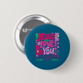 Jij Jezus Boho Bloemig Religieus Geloof Ronde Button 5,7 Cm (Voorkant /achterkant)