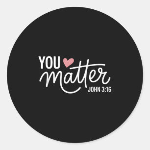 Jij Johannes 3 16 Bijbelvers Christelijk Geloof Ci Ronde Sticker