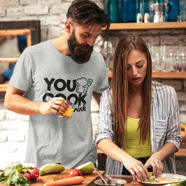 Jij Kookt Ik Drink Typografie Grappig T-shirt
