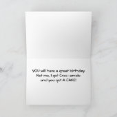 JIJ KRIJGT TAART/IK KRIJG **Croc-amole** VOOR MIJN Kaart (Binnen)