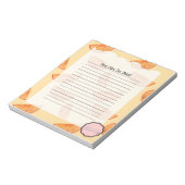 Jij kunt dit, aanpasbare oranje notitieblok (Linkerzijde)