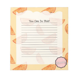 Jij kunt dit, aanpasbare oranje notitieblok