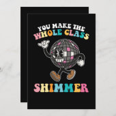 Jij laat de hele klas glinsteren Groovy Retro Kaart (Voorkant / Achterkant)