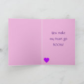 Jij laat mijn Hart BOOM kloppen Valentijn Kaart (Binnen)