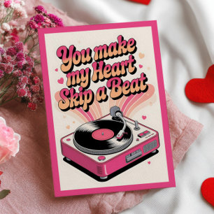 Jij laat mijn hart een slag overslaan Valentijnsda Briefkaart