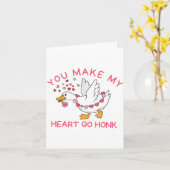 Jij laat mijn hart toeteren Grappige Valentijn Dom Kaart (Gele Bloem)