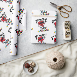 Jij laat mijn Hartslag Rizz - Schattig skateboard  Cadeaupapier