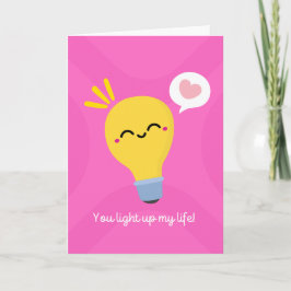 Jij laat mijn leven stralen leuk lampje kaart