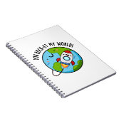 Jij laat mijn wereld rond de raket draaien Grappig Notitieboek (Rechterzijde)