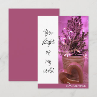 Jij laat mijn wereld schitteren Valentijnsdag kaar Notitiekaartje