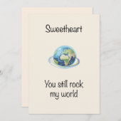 Jij laat mijn wereld schudden feestdagenkaart (Voorkant / Achterkant)