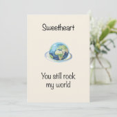 Jij laat mijn wereld schudden feestdagenkaart (Staand voorkant)