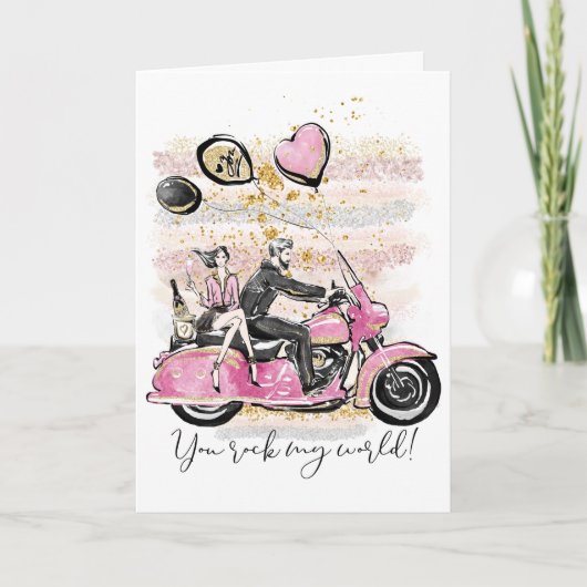 Jij laat mijn wereld schudden | Koppel Motor Subli Kaart (Voorkant)