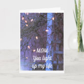 JIJ LICHT MIJN LEVEN OP ***MOM*** FEESTDAGEN KAART (Voorkant)
