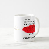 Jij + Liefde = Mooi: Valentijn's Day Keepsake Koffiemok (Voorkant rechts)
