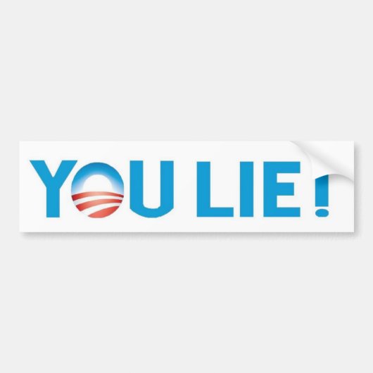 Jij liegt! bumpersticker (Voorkant)