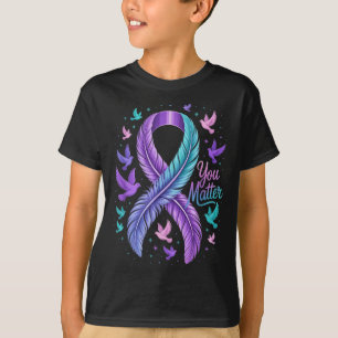 Jij Lint Vlinder Zelfmoord Bewustzijn Vrouwen Mann T-shirt