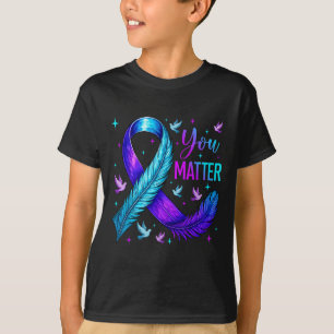 Jij Lint Vogel Preventie van Zelfmoord Bewustzijn T-shirt