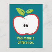 Jij maakt het verschil met een appel briefkaart (Voorkant)