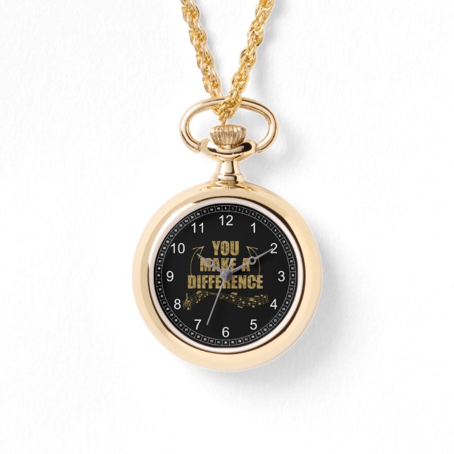 Jij maakt het verschil tussen muzikanten horloge (Voorkant)