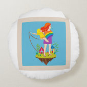 Jij maakt me compleet, Baby’ puzzelstukje Rond Kussen (Achterkant)