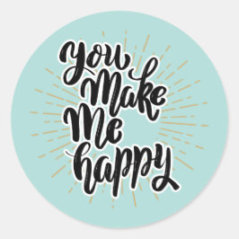 JIJ MAAKT MIJ VERDWIJNEN MET JOURNALATIEQUOTES RONDE STICKER