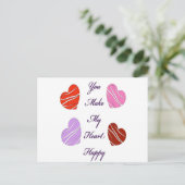 Jij maakt mijn hart gelukkig feestdagenkaart (Staand voorkant)