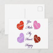Jij maakt mijn hart gelukkig feestdagenkaart (Voorkant / Achterkant)