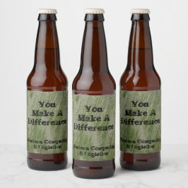 Jij Maakt Verschil Woestijn Gras Bedankt Werknemer Bier Etiket