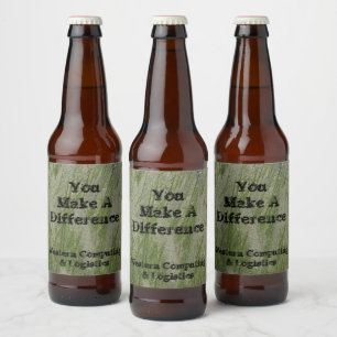 Jij Maakt Verschil Woestijn Gras Bedankt Werknemer Bier Etiket