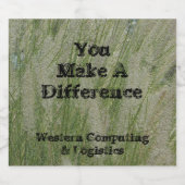 Jij Maakt Verschil Woestijn Gras Dank Werknemer Bier Etiket (Enkel label)