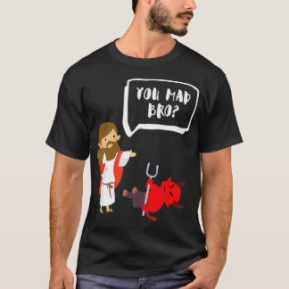 Jij Mad Bro Jesus Devil Christelijk T-shirt