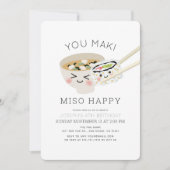 Jij Maki Miso Happy Miso Soup Sushi Roll Verjaarda Kaart (Voorkant)