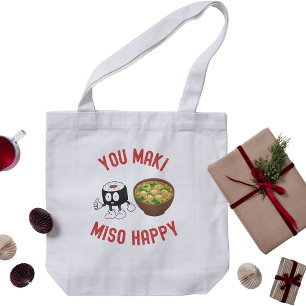 Jij Maki Miso Happy – Schattigee Sushi Pun Tote Bag