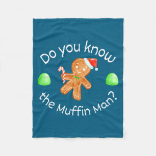 Jij Man Prettig Kerstfeest Gemberkoek Weet Muffin Fleece Deken
