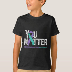 Jij Matte Preventie van Zelfmoord Bewustzijnslint  T-shirt