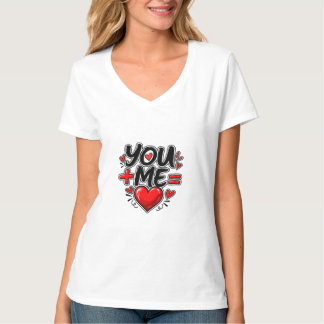 Jij + Mij = Liefde Valentijns Koppel T-shirt