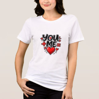 Jij + Mij = Liefde Valentijns Koppel Tri-Blend Shirt
