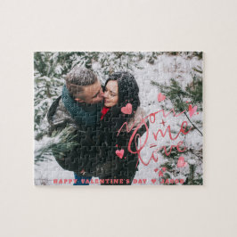 Jij + Mij = Liefde | Valentijnsdag Typografie Foto Legpuzzel