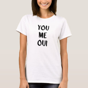 Jij mij Oui   Franse typografie T-shirt