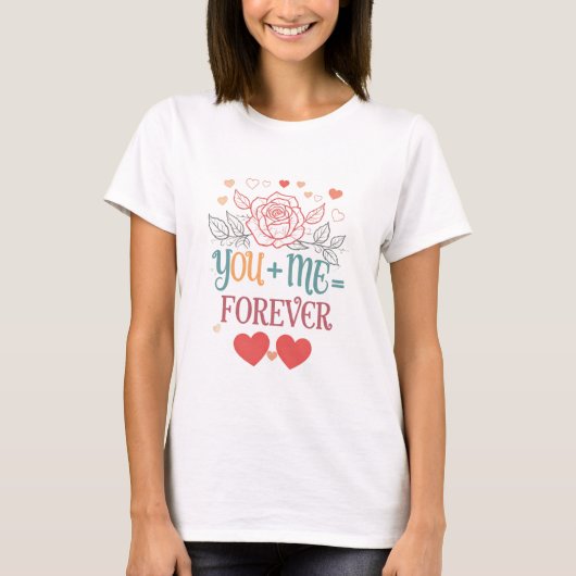 Jij + Mij = Voor Altijd! Dames Basic T-Shirt (Voorkant)