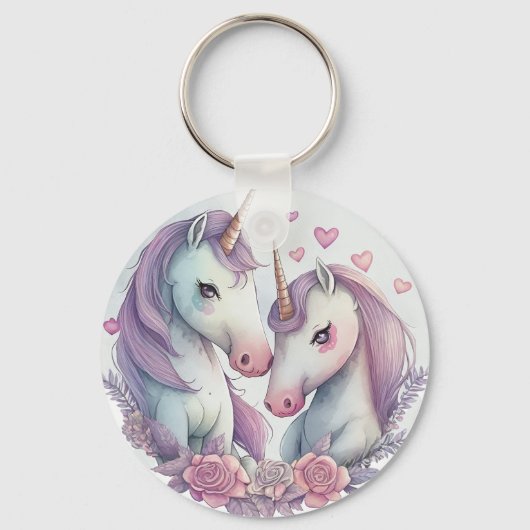 Jij, mijn liefde, bent een echte Unicorn Ronde Pil Sleutelhanger (Voorkant)